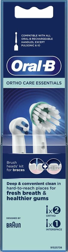 Oral B Oral-B Ortho Care - Opzetborstels - 3 Stuks 6 Oral B Oral-B Ortho Care - Opzetborstels - 3 Stuks - Afbeelding 6
