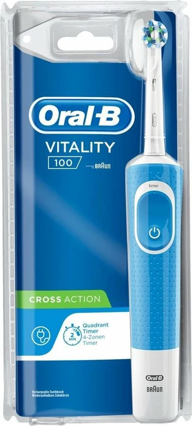 Oral B Oral-B Vitality 100 CrossAction - Blauw - Elektrische Tandenborstel 3 Oral B Oral-B Vitality 100 CrossAction - Blauw - Elektrische Tandenborstel - Afbeelding 3