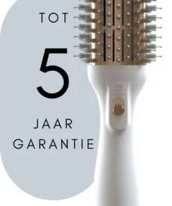 AGERMANN 4-in-1 Föhnborstel - Keramische Magic Brush - Lang/Kort/Stijl/Krullen - 1200W - Wit