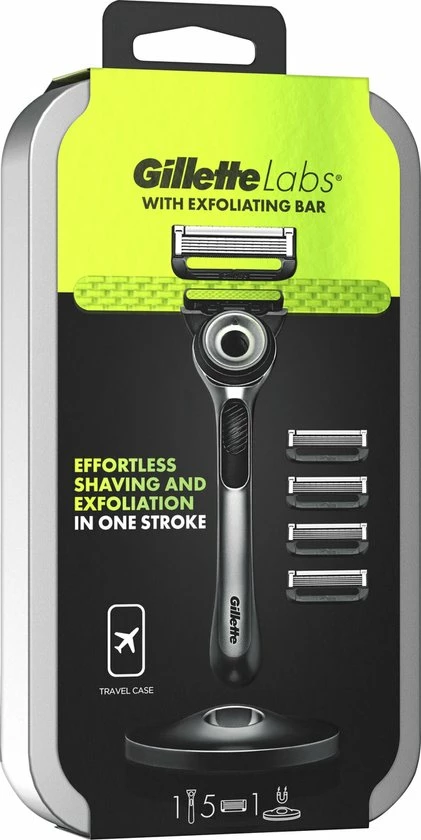 GilletteLabs With Exfoliating Bar Van Gillette - 1 Handvat - 5 Scheermesjes - Magnetische Houder - Travelcase 5 GilletteLabs With Exfoliating Bar Van Gillette - 1 Handvat - 5 Scheermesjes - Magnetische Houder - Travelcase - Afbeelding 5