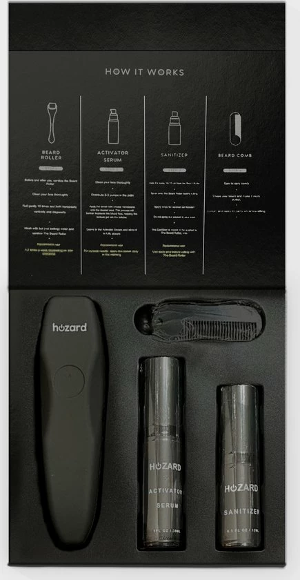 Hozard® Baardgroei Kit Met Dermaroller - Baardolie- Cadeau Voor Mannen - Baardgroei Stimuleren - Baard Serum - Baardgroei Olie - Derma Roller - Verzorg Set - Baard Verzorging - Giftset - Baardroller 2 Hozard® Baardgroei Kit Met Dermaroller - Baardolie- Cadeau Voor Mannen - Baardgroei Stimuleren - Baard Serum - Baardgroei Olie - Derma Roller - Verzorg Set - Baard Verzorging - Giftset - Baardroller - Afbeelding 2