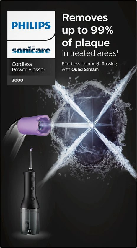 Philips Cordless Power 3000 HX3806/33 - Flosser - Zwart 13 Philips Cordless Power 3000 HX3806/33 - Flosser - Zwart - Afbeelding 13