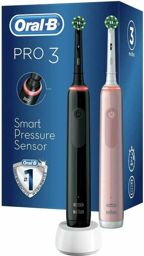 Oral B Oral-B Pro 3 - 3900 - Zwarte En Roze - Elektrische Tandenborstel 14 Oral B Oral-B Pro 3 - 3900 - Zwarte En Roze - Elektrische Tandenborstel - Afbeelding 14