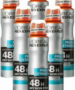 L’Oréal Paris Men Expert Fresh Extreme 48H Deodorant Spray - 6 X 150 Ml - Voordeelverpakking