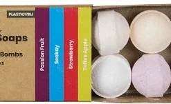 HappySoaps Mini Bath Bombs - Tropical Fruits - 8 Bruisballen In Verschillende Tropische Geuren - 100% Plasticvrij, Vegan & Natuurlijk -NIVEA Shop 550x151