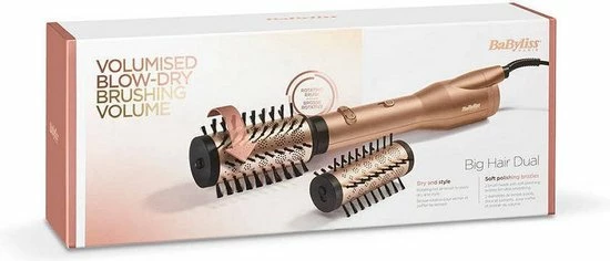 BaByliss Big Hair Dual Föhnborstel AS952E - Roterend Met 2 Draairichtingen - Coolshot 8 BaByliss Big Hair Dual Föhnborstel AS952E - Roterend Met 2 Draairichtingen - Coolshot - Afbeelding 8