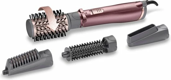 BaByliss Beliss Big Hair 1000W Föhnborstel AS960E - Roterend Met 4 Opzetstukken - 2 Draairichtingen 2 BaByliss Beliss Big Hair 1000W Föhnborstel AS960E - Roterend Met 4 Opzetstukken - 2 Draairichtingen - Afbeelding 2