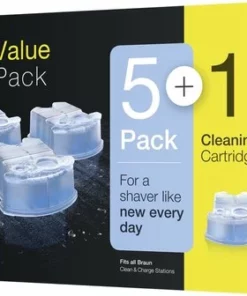 Braun Clean & Renew - 5+1 Stuks - Reinigingsvloeistof Scheerapparaat -NIVEA Shop 550x336 3