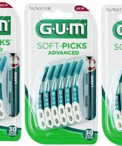 GUM Soft Picks Advanced Large - 3 X 30 Stuks - Ragers - Voordeelverpakking