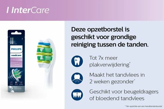 Philips Sonicare InterCare Standaard HX9004/10 - Opzetborstels - 4 Stuks 5 Philips Sonicare InterCare Standaard HX9004/10 - Opzetborstels - 4 Stuks - Afbeelding 5