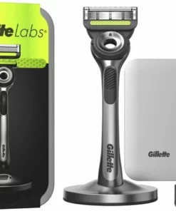 GilletteLabs With Exfoliating Bar Van Gillette - 1 Handvat - 2 Scheermesjes - Magnetische Houder - Travelcase
