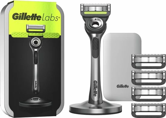 GilletteLabs With Exfoliating Bar Van Gillette - 1 Handvat - 5 Scheermesjes - Magnetische Houder - Travelcase 1 GilletteLabs With Exfoliating Bar Van Gillette - 1 Handvat - 5 Scheermesjes - Magnetische Houder - Travelcase