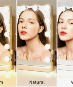 Bright Beauty Vanity Hollywood Make Up Spiegel Met Verlichting - 58 Cm X 43 Cm - Zonder Rand - Drie Lichtstanden - Wit 12 Bright Beauty Vanity Hollywood Make Up Spiegel Met Verlichting - 58 Cm X 43 Cm - Zonder Rand - Drie Lichtstanden - Wit -NIVEA Shop 550x399