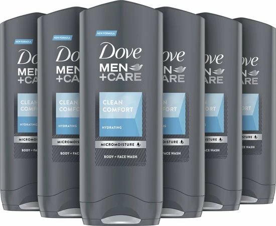 Dove Men+Care Clean Comfort Verzorgende Douchegel - 6 X 250 Ml - Voordeelverpakking 3 Dove Men+Care Clean Comfort Verzorgende Douchegel - 6 X 250 Ml - Voordeelverpakking - Afbeelding 3