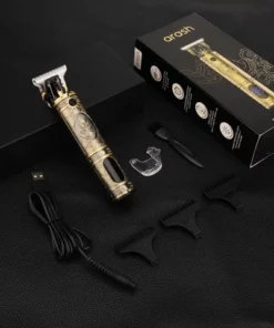 Arash® Tondeuse Mannen - 2022 Nieuwste Model - Draadloze Haartrimmer - Geschikt Voor Hoofdhaar/Baardhaar - Trimmer Draadloos - Scheerapparaat - Goud - Inclusief Oplaadblok En 4 Opzetstukjes -NIVEA Shop 550x481 1