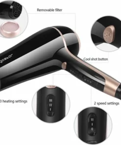 Aigostar Lora 33LNK - Ionische Föhn 2400 Watt|Haardroger Met Diffuser, Zwart, DC -NIVEA Shop 550x481 2