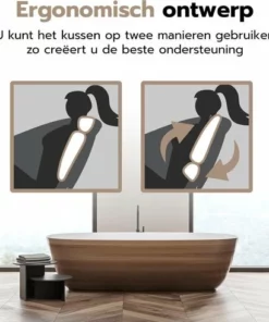 Bathr Luxe Waterdicht Badkussen Met Zuignappen - Ergonomische Nekkussen Voor In Bad - Antislip - Wit -NIVEA Shop 550x490 7