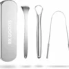 RX Goods RVS Tongschraper Voor Mondverzorging – 4 Stuks – Tongreiniger, Tongborstel & Tong Schraper – Duurzaam & Herbruikbaar