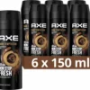 Axe Dark Temptation Bodyspray Deodorant - 6 X 150ml - Voordeelverpakking