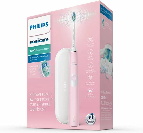 Philips ProtectiveClean 4300 Series HX6806/03 - Elektrische Tandenborstel - Roze 5 Philips ProtectiveClean 4300 Series HX6806/03 - Elektrische Tandenborstel - Roze - Afbeelding 5