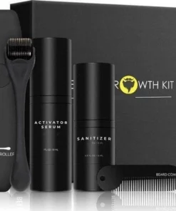 Hozard® Baardgroei Kit Met Dermaroller - Baardolie- Cadeau Voor Mannen - Baardgroei Stimuleren - Baard Serum - Baardgroei Olie - Derma Roller - Verzorg Set - Baard Verzorging - Giftset - Baardroller