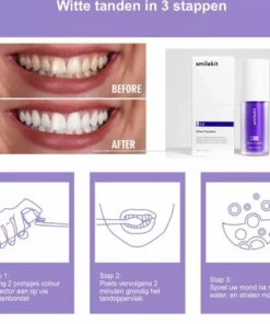Smilekit V34 Colour Corrector Serum - Witte Tanden - Paarse Tandpasta - Teeth Whitening - Hismile 14 Smilekit V34 Colour Corrector Serum - Witte Tanden - Paarse Tandpasta - Teeth Whitening - Hismile -NIVEA Shop 550x517 8