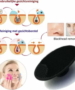 Blubs® – Badborstel – Dry Brush – Rug Scrubber – Lichaamsborstel – Rugborstel Douche Met Steel – Huidborstel – Rugborstel Kunststof – Badborstel Met Steel – Doucheborstel Met Steel – Siliconen Borstel – Droogborstel – Massage – Zwart -NIVEA Shop 550x521 3