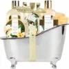 Spa Luxetique Verjaardag Cadeau Vrouw - Cadeaupakket In Zilveren Badkuip - Vanilla & Shea Butter - Kado Vrouwen, Moeder, Vriendin, Zus, Oma, Mama