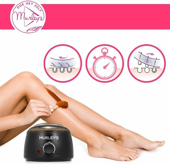 MURLEY'S Wax Apparaat Ontharen Set 500 Gram Waxbonen, Pre En Afterspray (2x 60ml) En 30 Houten Spatels Voor Lichaam En Gezicht 6 MURLEY'S Wax Apparaat Ontharen Set 500 Gram Waxbonen, Pre En Afterspray (2x 60ml) En 30 Houten Spatels Voor Lichaam En Gezicht - Afbeelding 6