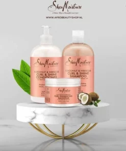 Shea Moisture Coconut & Hibiscus - Shampoo Conditioner & Curl Enhancing Smoothie - Curl & Shine Care Pakket Van 3 -NIVEA Shop 550x534 7
