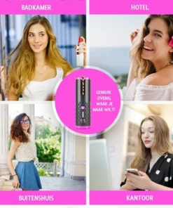 Automatische Krultang - Inclusief Gratis Borstel, 2 Haarclipjes, Kam En Reisetui - Draadloze Haarkruller- Rock&Rose -NIVEA Shop 550x542 8