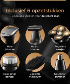 Skull Brothers® Scheerapparaat Voor Mannen - Grooming Kit 6 In 1 - Haar En Baard Trimmer - Waterbestendig -NIVEA Shop 550x544 11