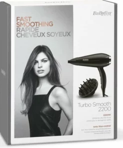 BaByliss Turbo Smooth 2200W Fohn D572DE - 15mm Grote Diffuser - Coolshot -NIVEA Shop 550x544