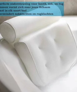 LOUZIR Luxe Home Spa Badkussen Met Zuignappen – Voor In Bad Of De Jacuzzi - Nekkussen Bad Anti Slip – Ideaal Cadeau - Hoofdsteun Kussen Met Antislip – Ideale Ontspanning Voor Hoofd En Nek -NIVEA Shop 550x548 24
