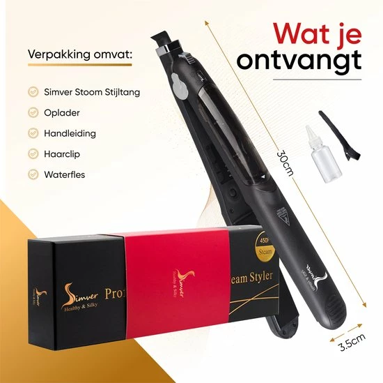Simver Professionele Steampod 3.0 - Professionele Stoom Stijltang - Stijltang - Krultang - Cadeautip - Kerstcadeau 7 Simver Professionele Steampod 3.0 - Professionele Stoom Stijltang - Stijltang - Krultang - Cadeautip - Kerstcadeau - Afbeelding 7