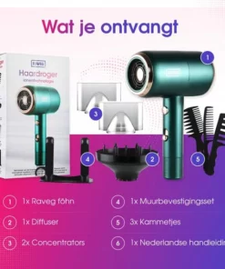 Föhn Met Diffuser Krullen Ionische Haardroger Haarföhn Krullen - Meerdere Kleuren - RAVEG -NIVEA Shop 550x549 186