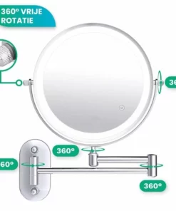 Personal Care Make Up Spiegel Met Led Verlichting - 10X Vergroting - Wandspiegel Rond - Scheerspiegel Wandmodel - Badkamer - Douche - Chroom -NIVEA Shop 550x550 1001