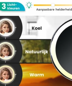 Personal Care Make Up Spiegel Met Led Verlichting - 10X Vergroting - Wandspiegel Rond - Scheerspiegel Wandmodel - Badkamer - Douche - Chroom -NIVEA Shop 550x550 1007