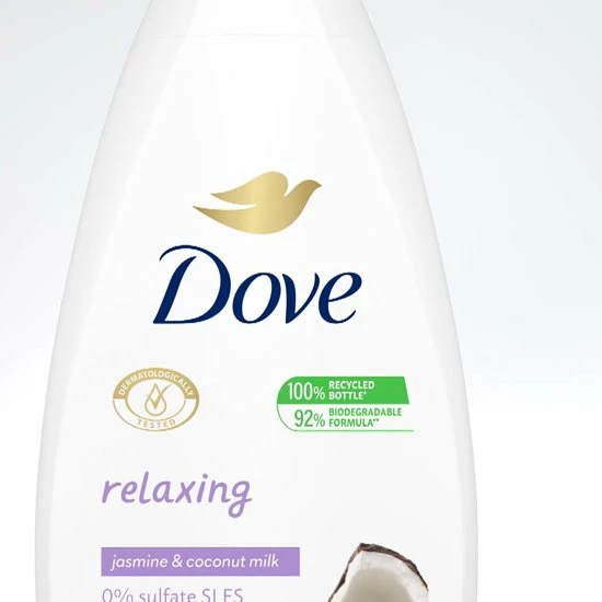 Dove Kokosmelk & Jasmijnblaadjes Relaxing Douchegel - Voordeelverpakking - 6 X 250 Ml 2 Dove Kokosmelk & Jasmijnblaadjes Relaxing Douchegel - Voordeelverpakking - 6 X 250 Ml - Afbeelding 2