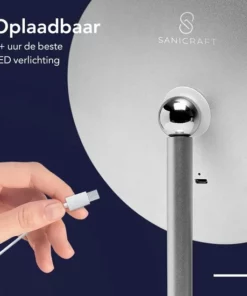 Make-up Spiegel Van Sanicraft® - USB Oplaadbaar - 360 Graden Draaibaar - Make Up Spiegel Met LED Verlichting - Afneembaar 10x Vergroting Spiegeltje - Diameter 17cm -NIVEA Shop 550x550 1060