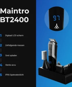 Maintro BT2400 Pro 5 In 1 Baardtrimmer - Body Trimmer Heren - Tondeuse - Neustrimmer - Bodygroomer Mannen - Waterdicht -NIVEA Shop 550x550 1314