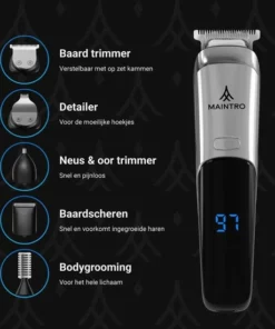 Maintro BT2400 Pro 5 In 1 Baardtrimmer - Body Trimmer Heren - Tondeuse - Neustrimmer - Bodygroomer Mannen - Waterdicht -NIVEA Shop 550x550 1315