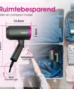 BAESS Föhn Met Diffuser - Haardroger Inklapbaar - Ionische Föhn - 3 Standen - Reis Fohn - Mannen & Vrouwen 13 BAESS Föhn Met Diffuser - Haardroger Inklapbaar - Ionische Föhn - 3 Standen - Reis Fohn - Mannen & Vrouwen -NIVEA Shop 550x550 1346