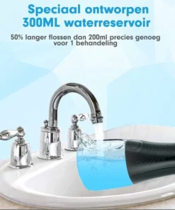DEN-T® Waterflosser PRO V500 - 300ML - 5 Standen - 10 Opzetstukjes - Monddouche - Flosapparaat - Zwart - -NIVEA Shop 550x550 1579