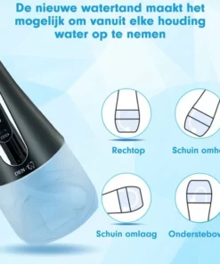 DEN-T® Waterflosser PRO V500 - 300ML - 5 Standen - 10 Opzetstukjes - Monddouche - Flosapparaat - Zwart - -NIVEA Shop 550x550 1581