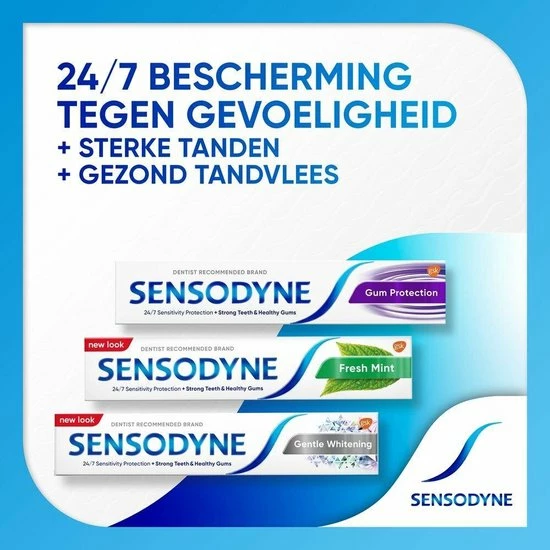 Sensodyne Freshmint Tandpasta Voor Gevoelige Tanden 2x 75 Ml 3 Sensodyne Freshmint Tandpasta Voor Gevoelige Tanden 2x 75 Ml - Afbeelding 3