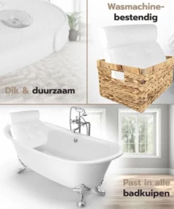 Bathr Luxe Waterdicht Badkussen Met Zuignappen - Ergonomische Nekkussen Voor In Bad - Antislip - Wit -NIVEA Shop 550x550 1594