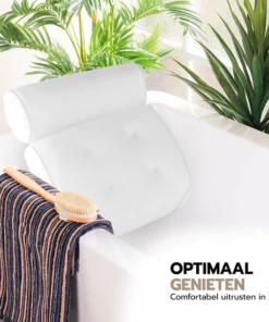 Bathr Luxe Waterdicht Badkussen Met Zuignappen - Ergonomische Nekkussen Voor In Bad - Antislip - Wit -NIVEA Shop 550x550 1596