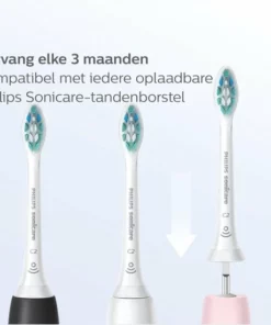 Philips Sonicare W2 Optimal White HX6064/11 - Opzetborstels - 4 Stuks - Zwart -NIVEA Shop 550x550 1610