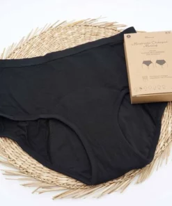 Bamboozy Menstruatie Ondergoed 4-laags Hoge Taille High Waist Corrigerend Maat M 38-40 Zwart Period Underwear Duurzaam Menstrueren Incontinentie Zero Waste Madelief -NIVEA Shop 550x550 1613